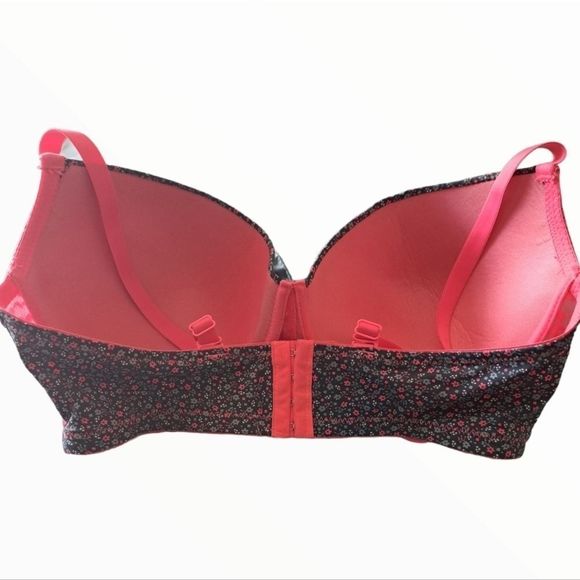 YOUMITA Underwire Micro Floral Hot Pink Bra 42D - Picture 3 of 8